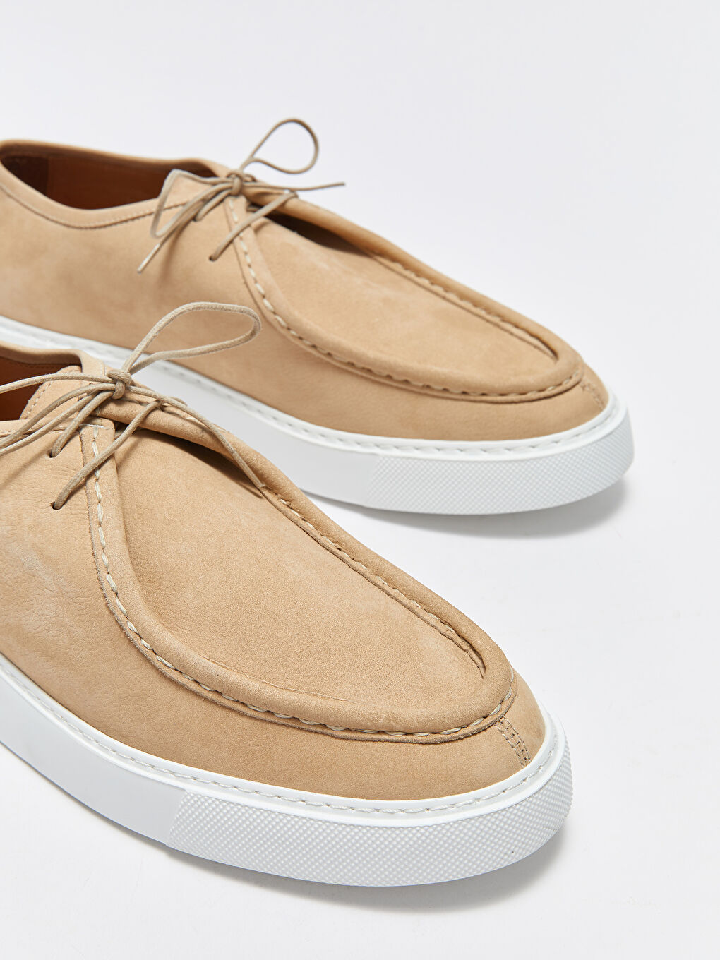 Bej Süet Görünümlü Erkek Klasik Ayakkabı-2