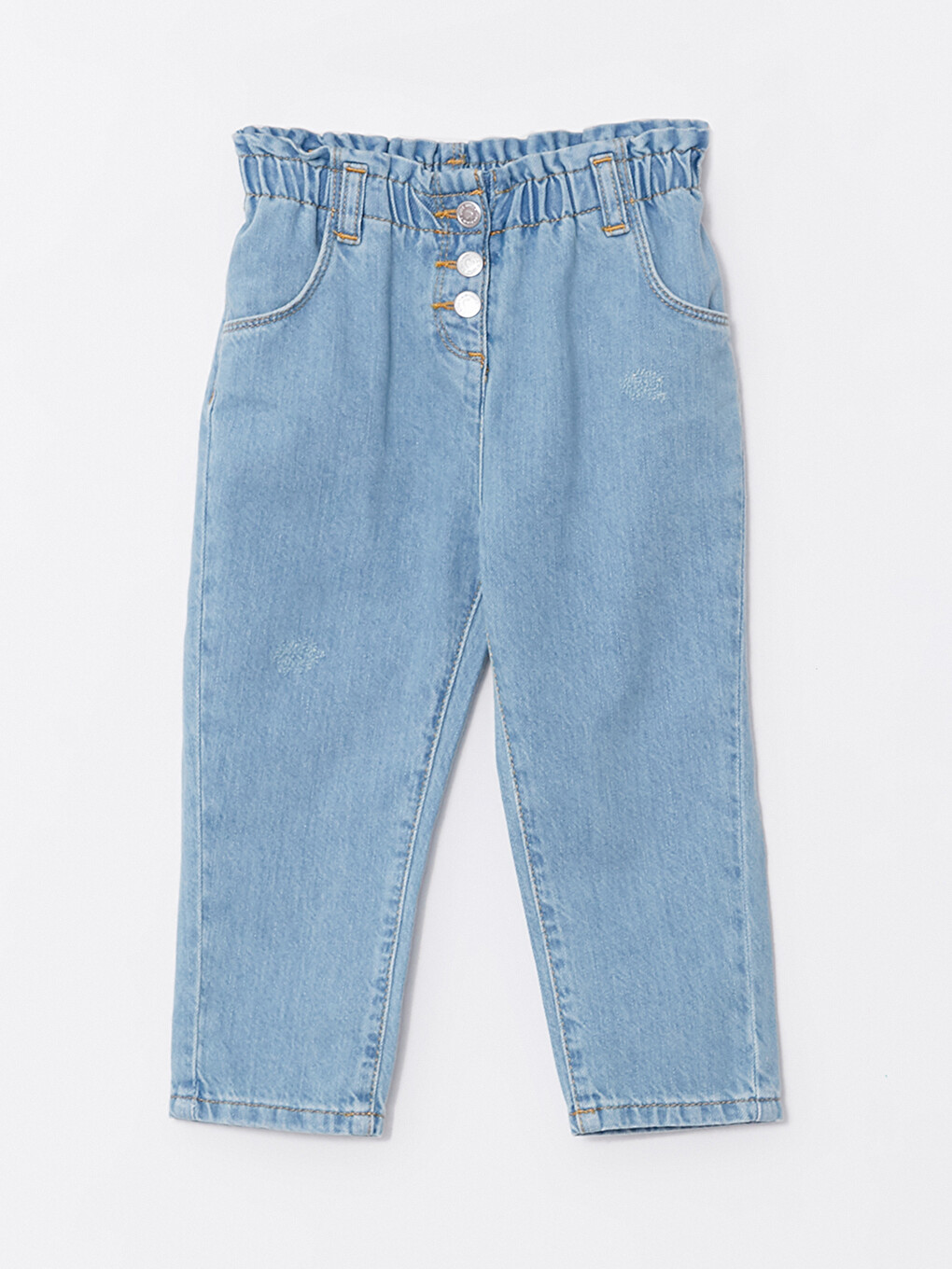 Elasticated Waist Basic Baby Girls' Jeans