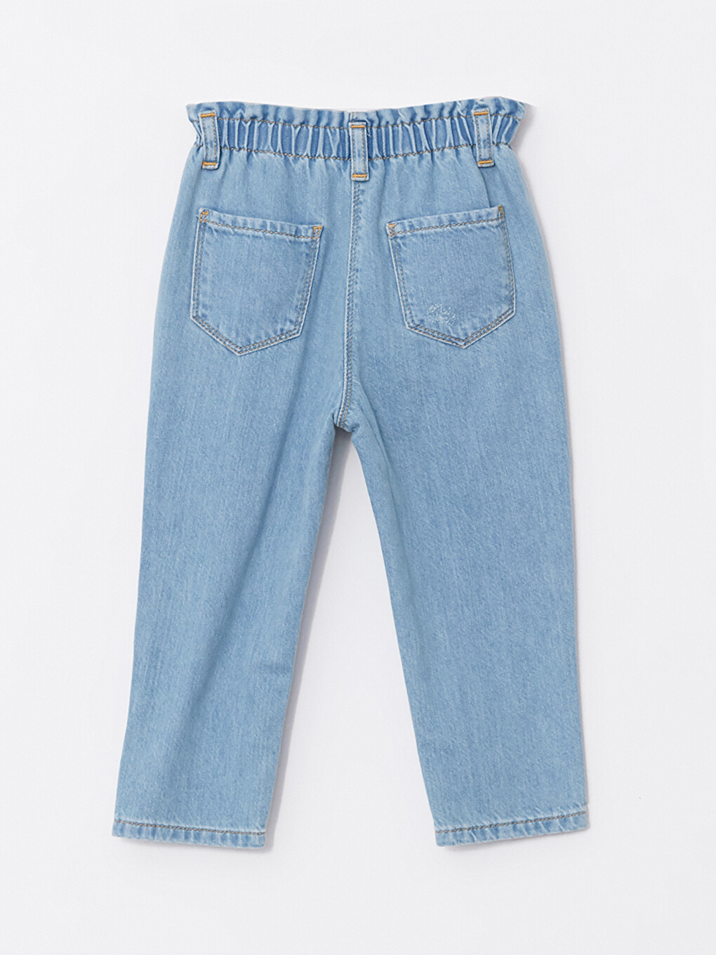 Elasticated Waist Basic Baby Girls' Jeans-1