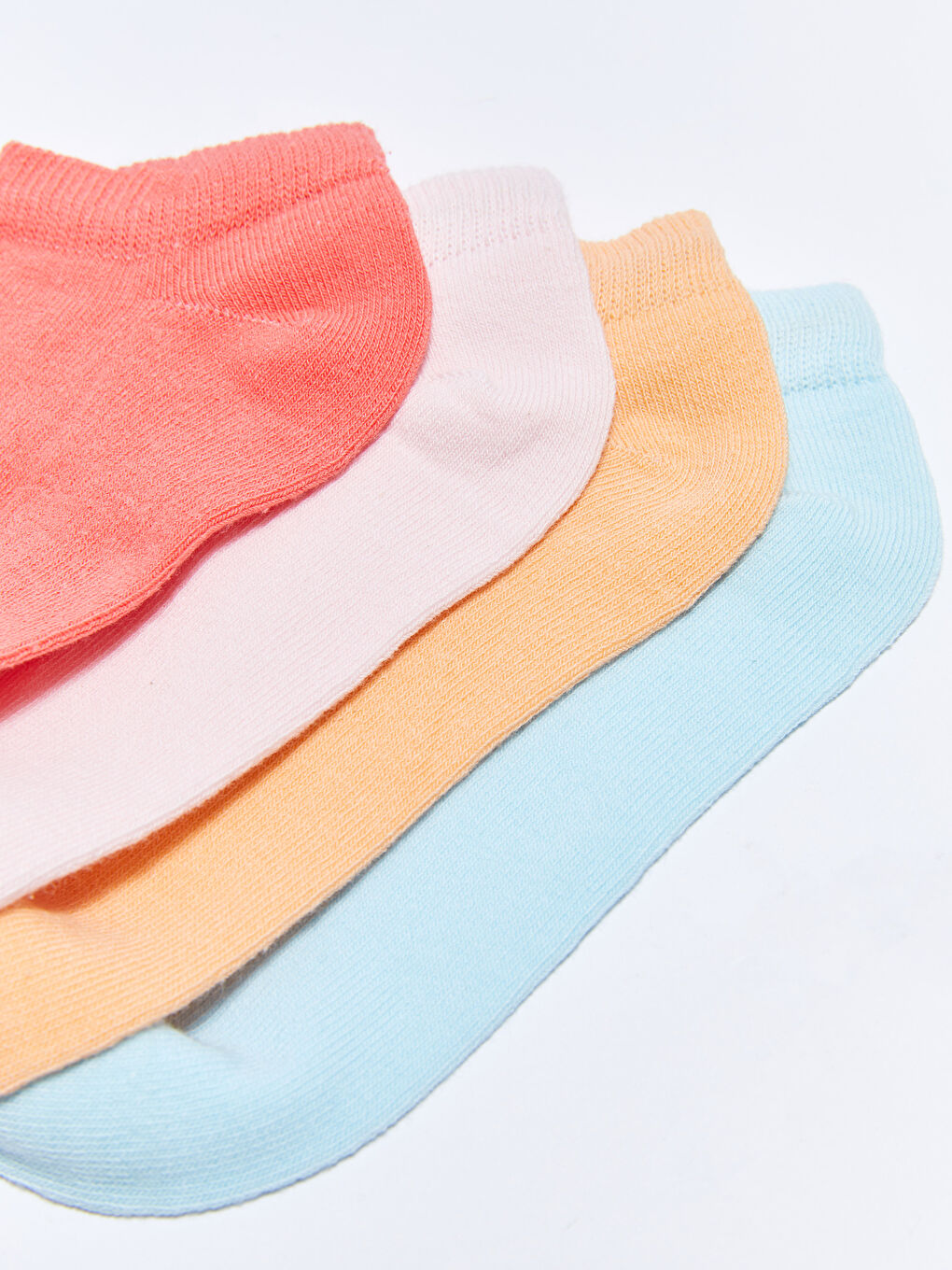 Kırmızı Basic Kız Çocuk Patik Çorap 4'lü-2