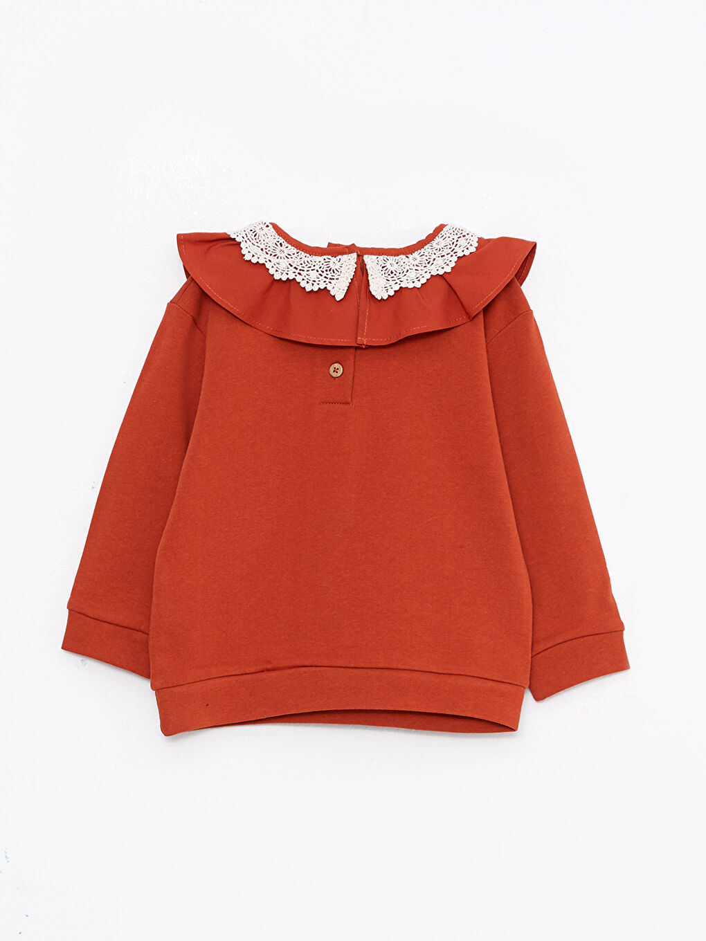 LCW baby Turuncu Bisiklet Yaka Uzun Kollu Kız Bebek Sweatshirt - 1