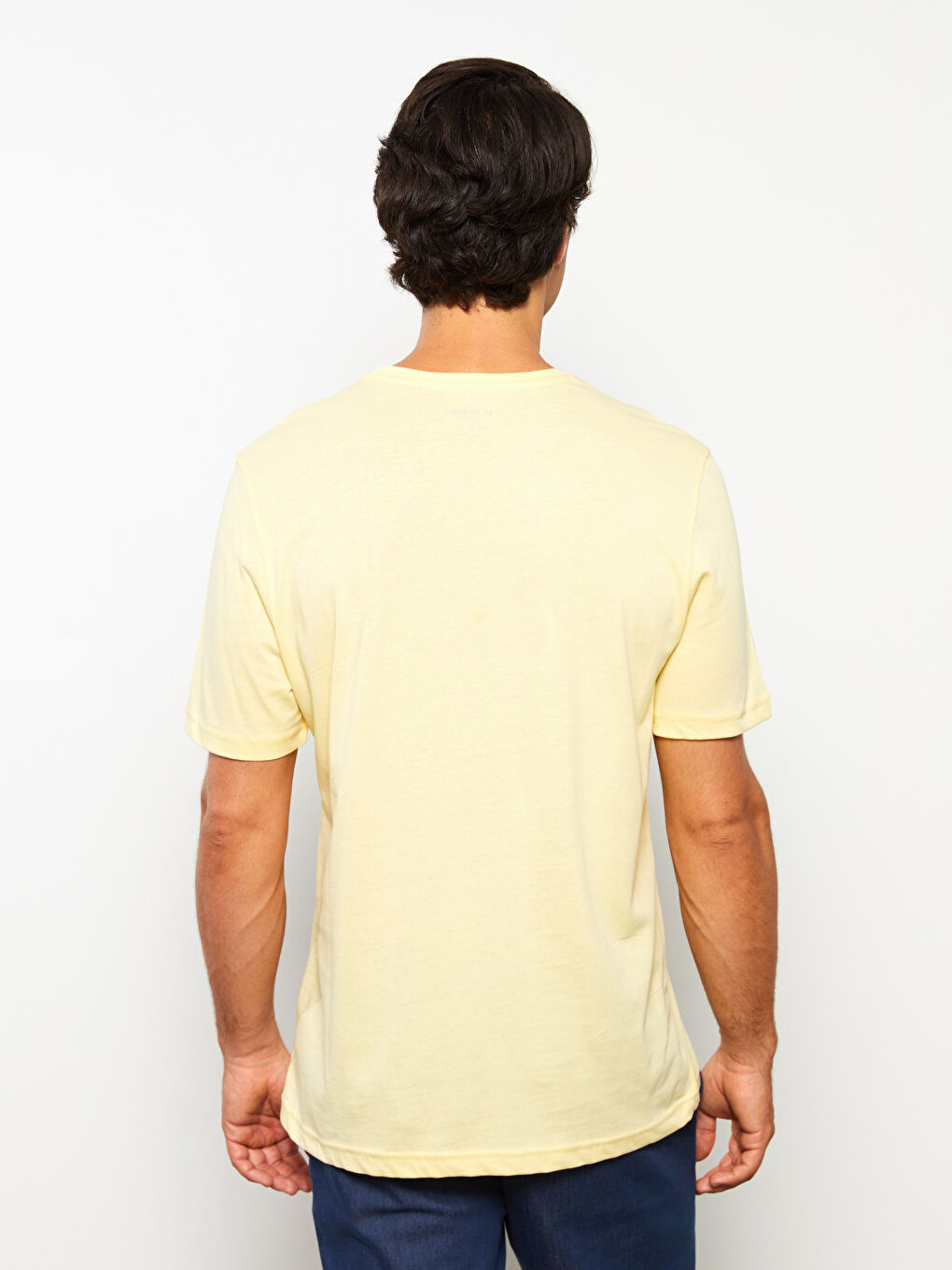 تيشيرت رجالي ياقة دائرية كم قصير مطبوع قطن ممشط-4