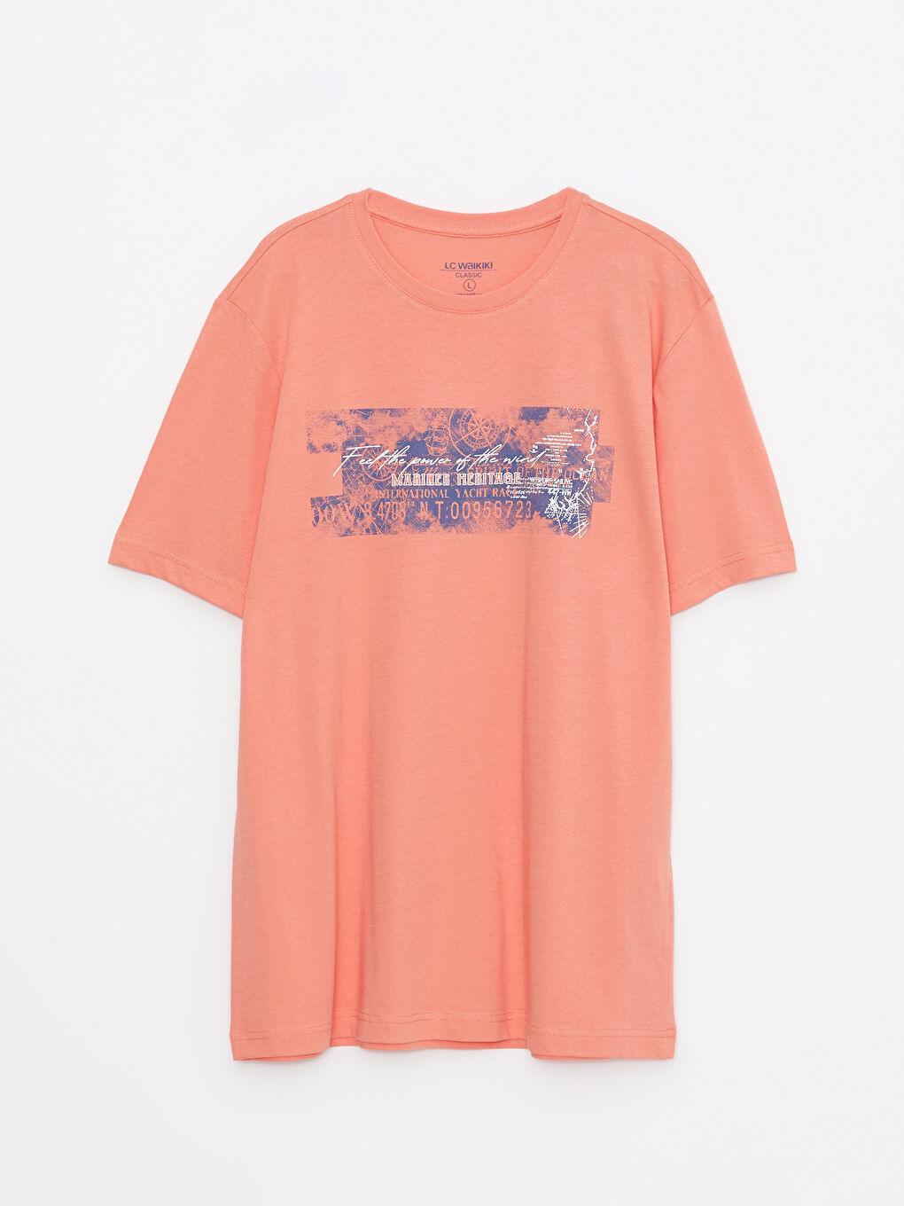 Crew Neck Short Sleeve Printed Combed Cotton Men's T-shirt-5