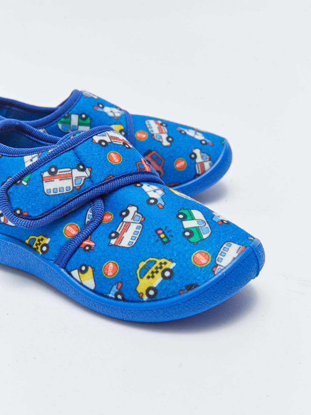 Mavi Baskılı Cırt Cırtlı Erkek Çocuk Panduf-2