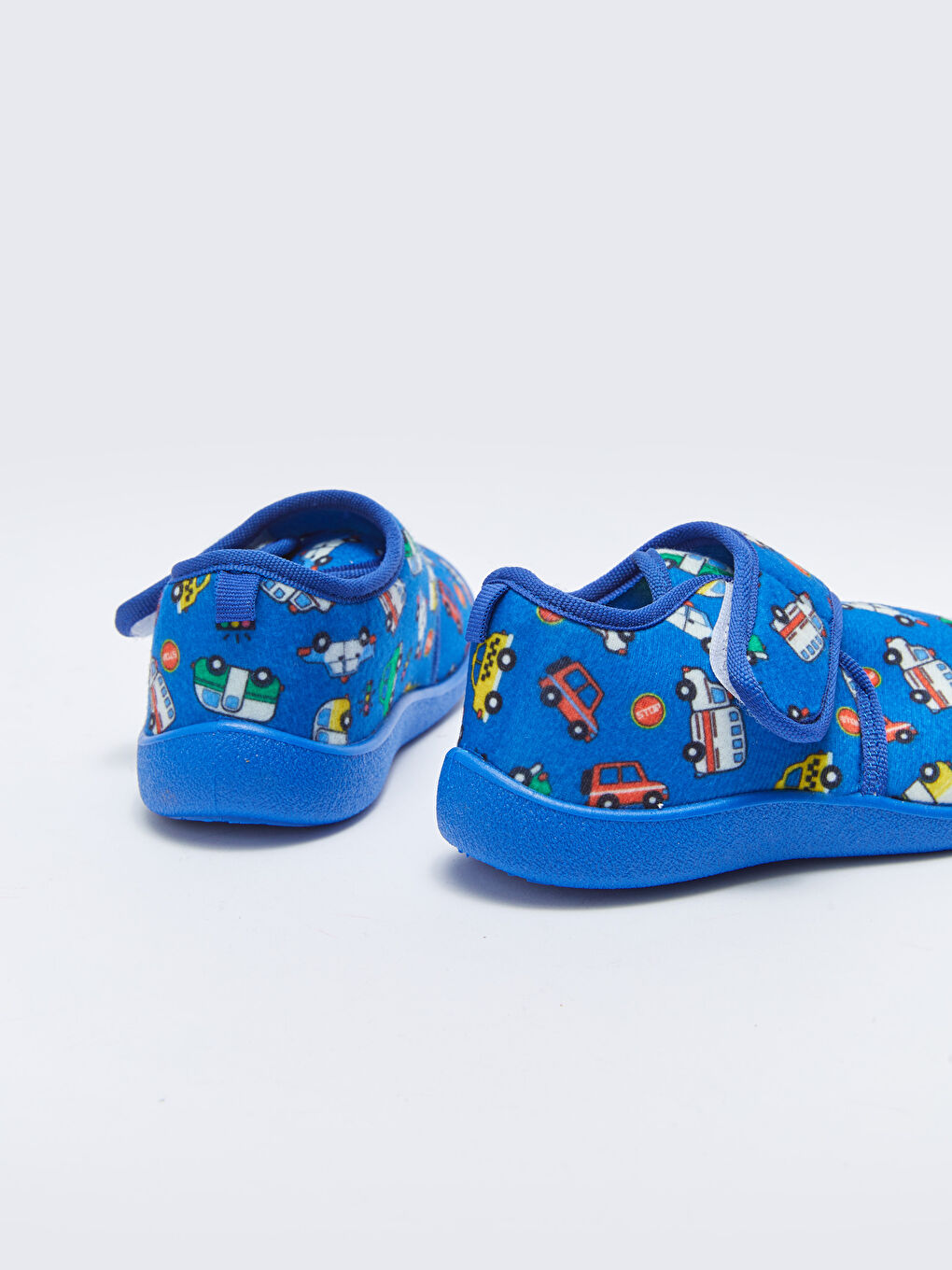 Mavi Baskılı Cırt Cırtlı Erkek Çocuk Panduf-4