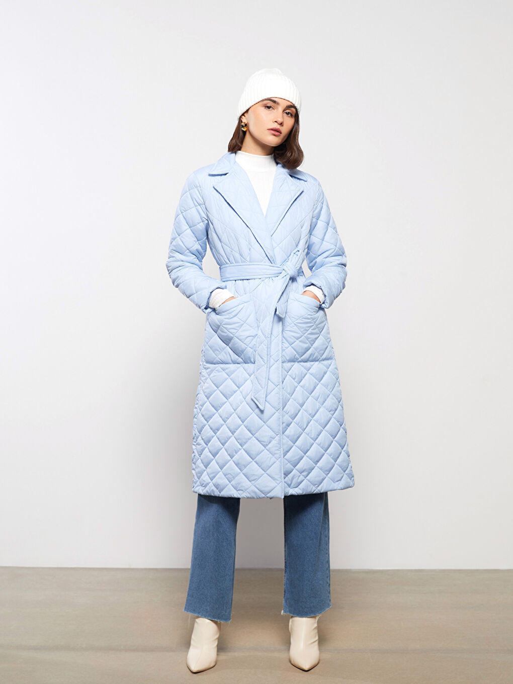 Jacket Collar Quilted Women's Puffer Coat