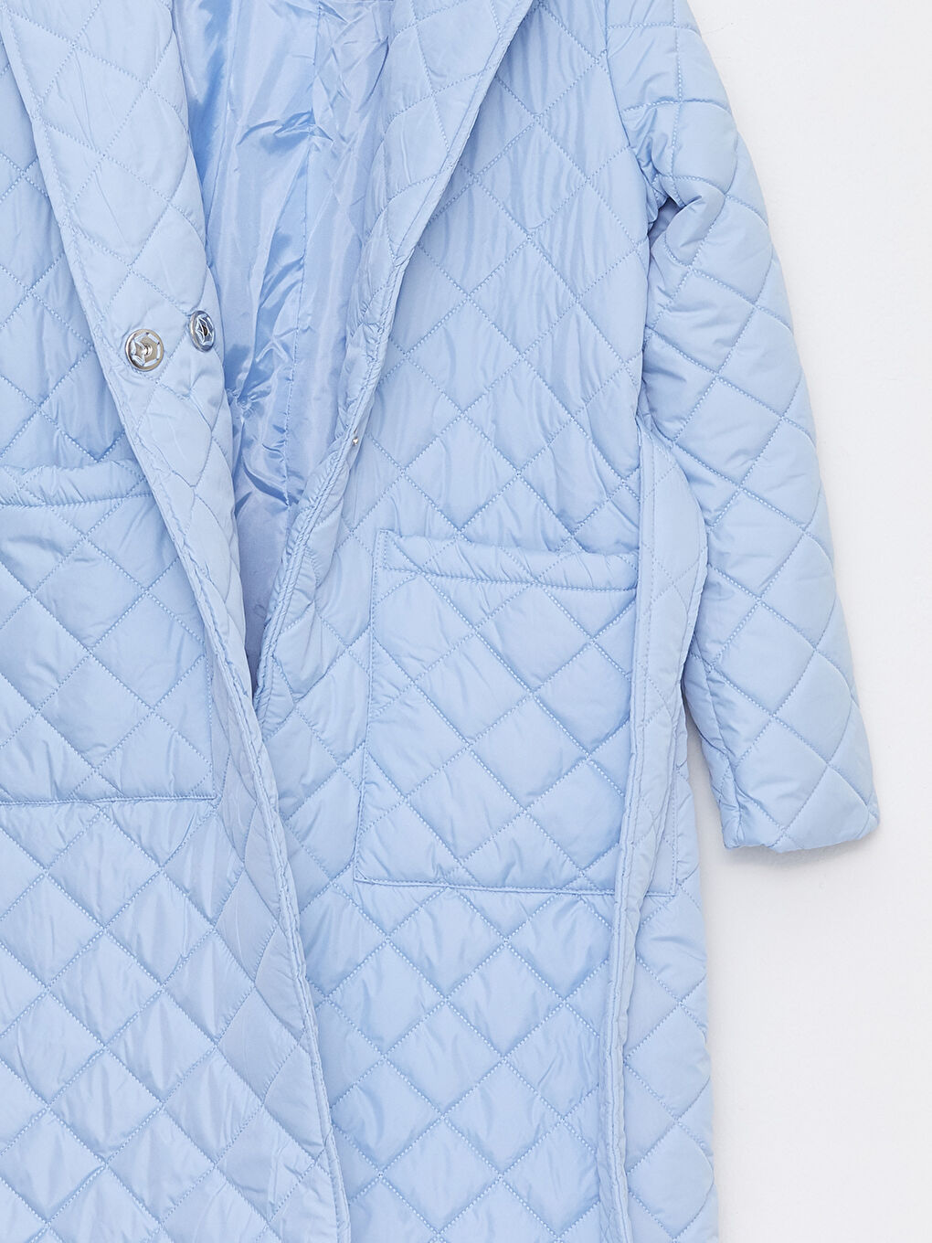 Jacket Collar Quilted Women's Puffer Coat-3