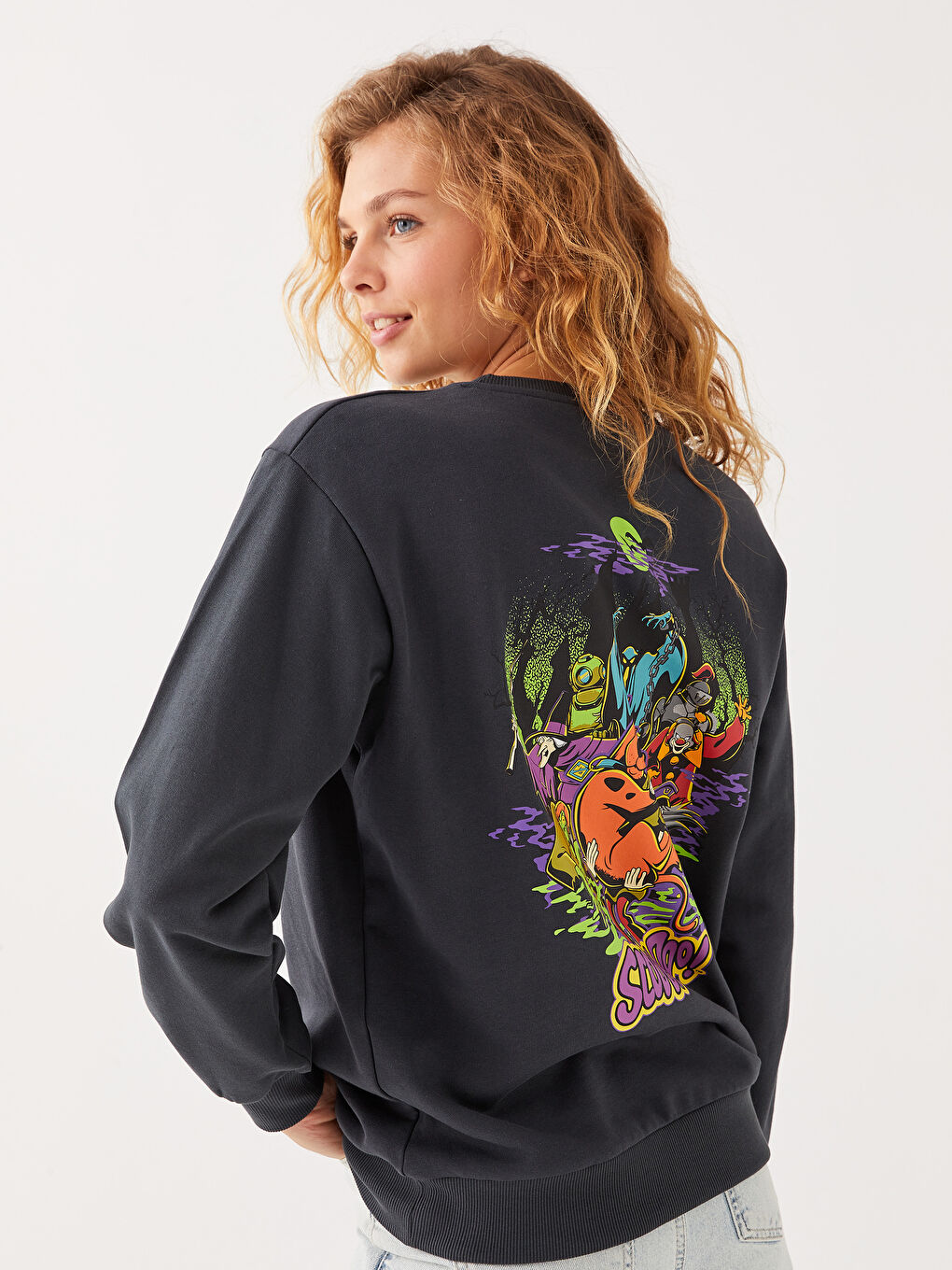 XSIDE Crew Neck Scooby Doo Printed Women's Thick Sweatshirt -W2HE77Z8-SCP
