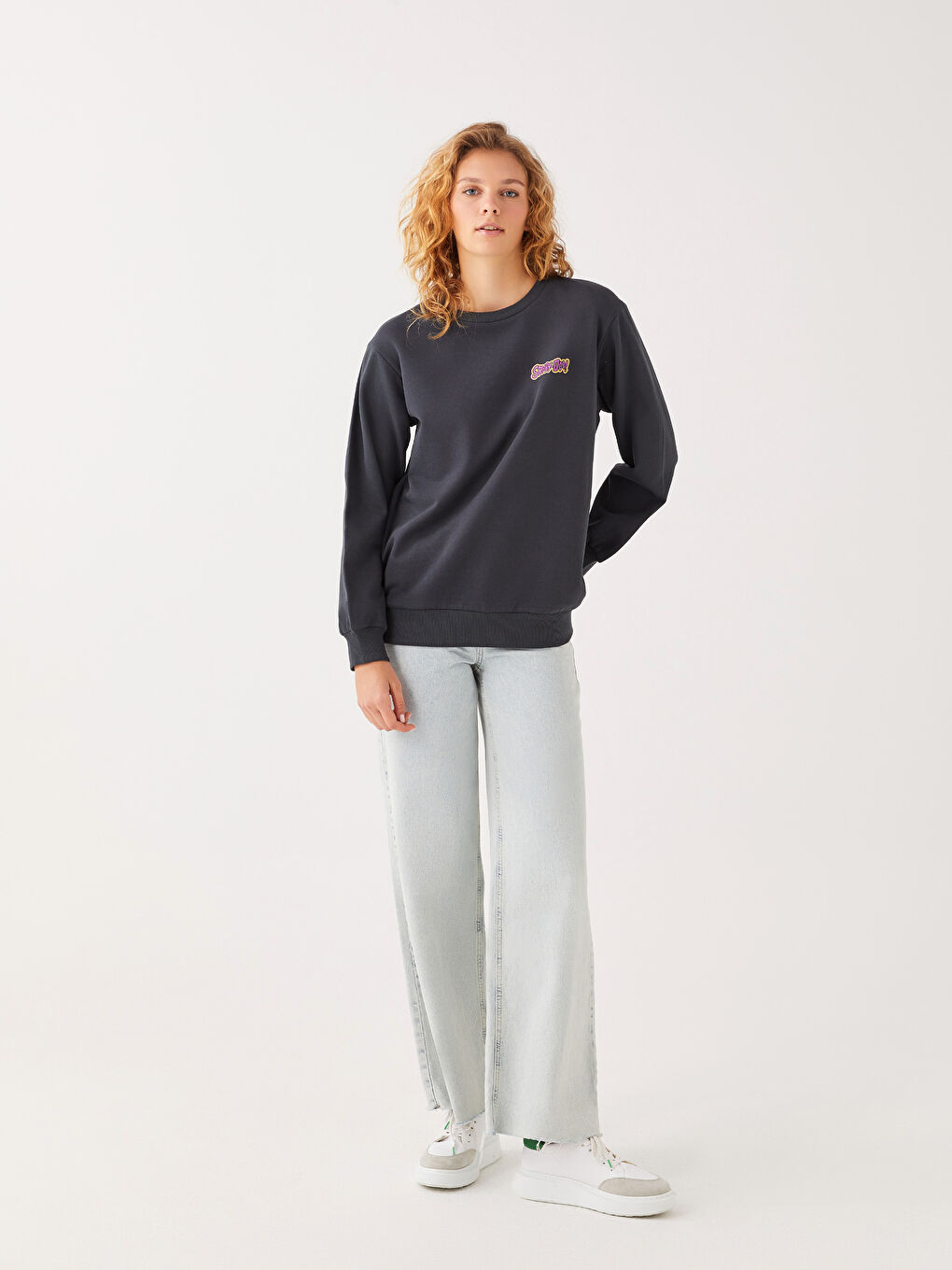 XSIDE Crew Neck Scooby Doo Printed Women's Thick Sweatshirt -W2HE77Z8-SCP