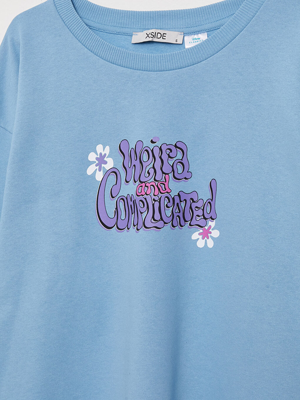 Crew Neck Lilo & Stitch Printed Women's Thick Sweatshirt-7
