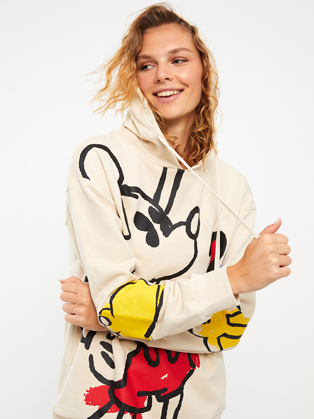 Mickey Mouse Printed Women's Thick Hoodie