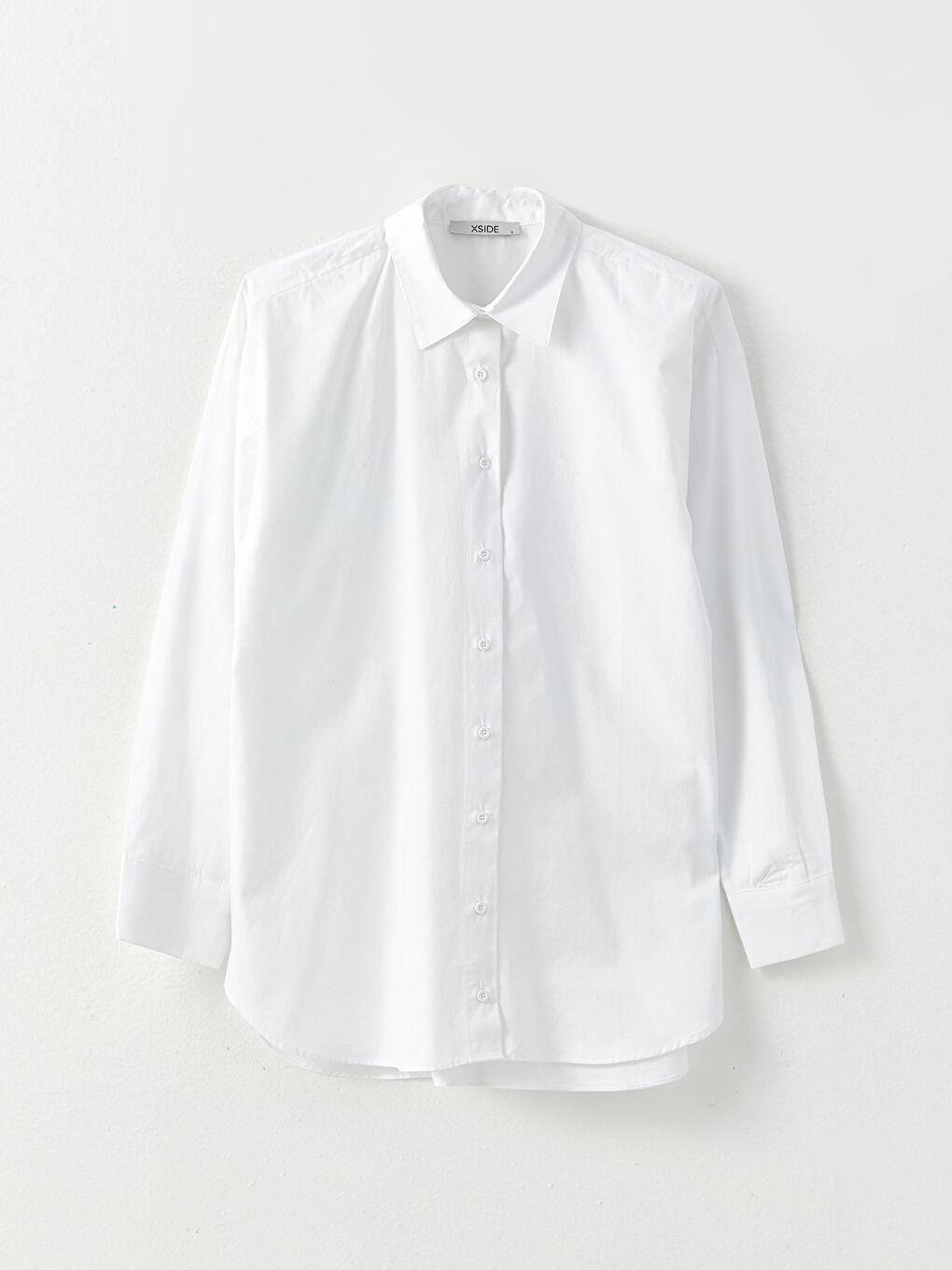 Beyaz Poplin Kadın Gömlek-6