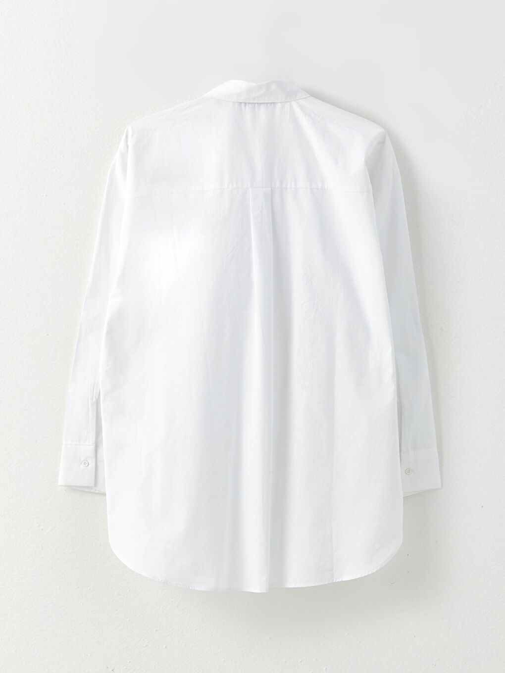 Beyaz Poplin Kadın Gömlek-7