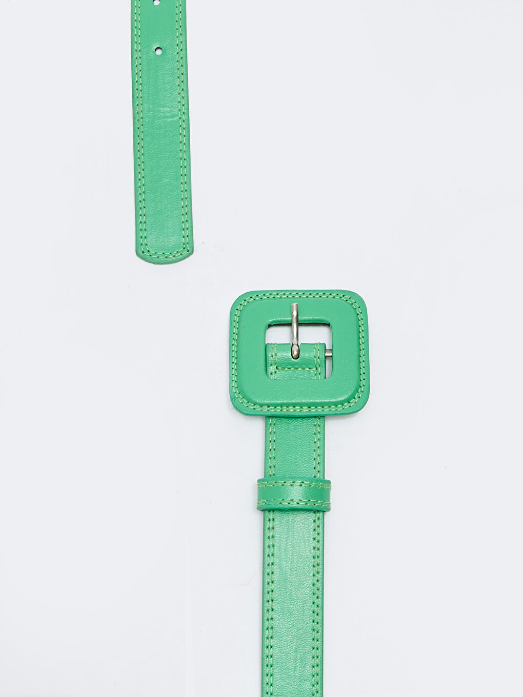 Yeşil Deri Görünümlü Kadın Kemer-2