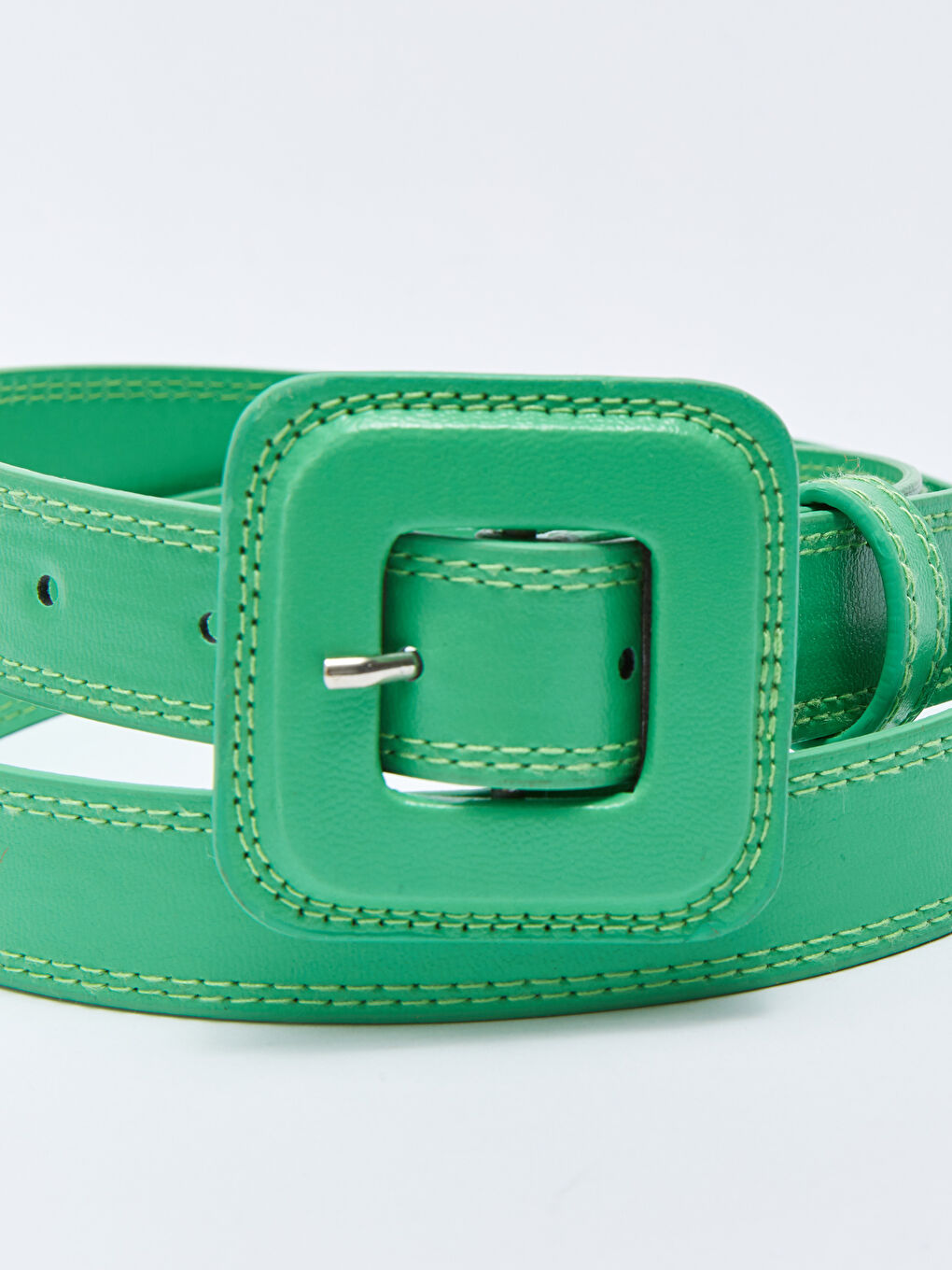 Yeşil Deri Görünümlü Kadın Kemer-3