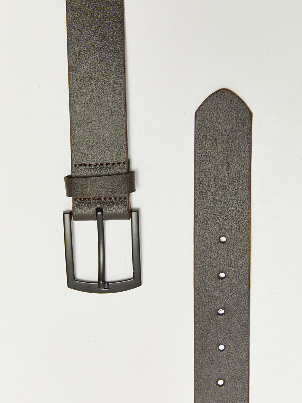 Kahverengi Deri Görünümlü Erkek Kemer-2