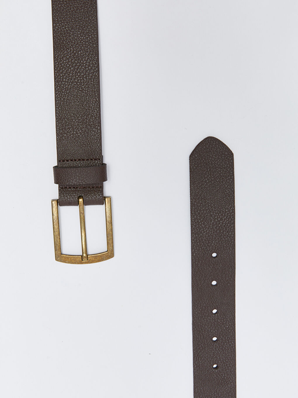 Kahverengi Deri Görünümlü Erkek Kemer-2