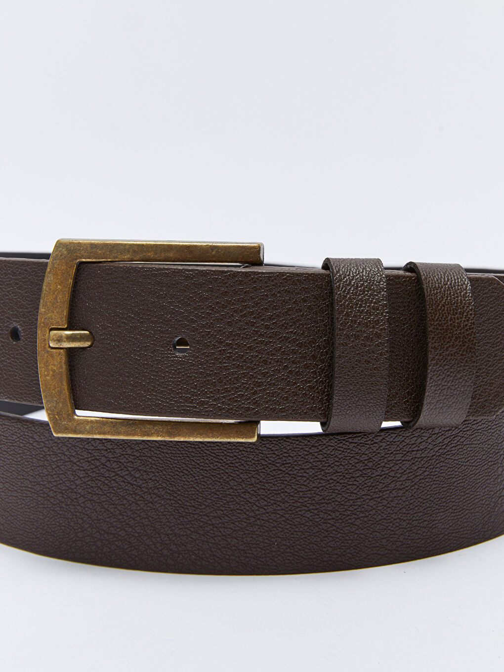 Kahverengi Deri Görünümlü Erkek Kemer-3