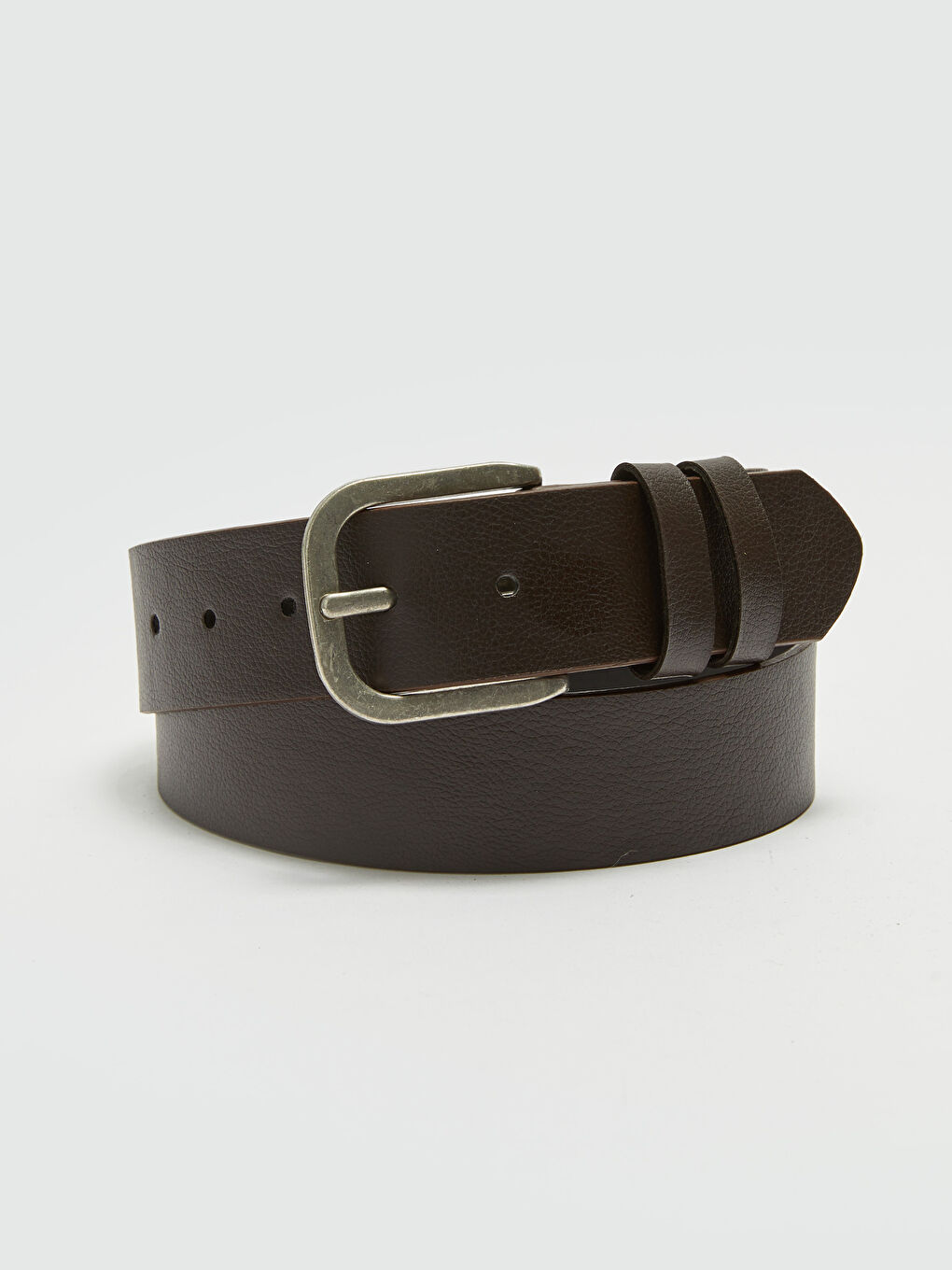 Kahverengi Deri Görünümlü Erkek Kemer