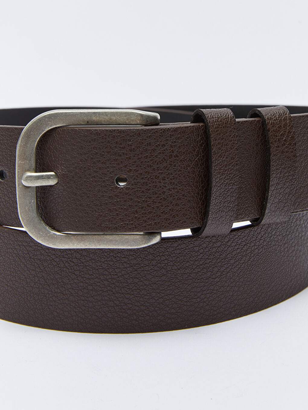 Kahverengi Deri Görünümlü Erkek Kemer-3