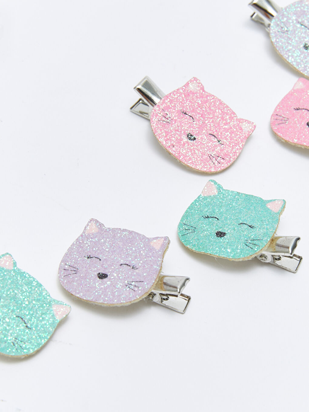 Karışık Kız Çocuk Simli Toka Seti 6'lı-1