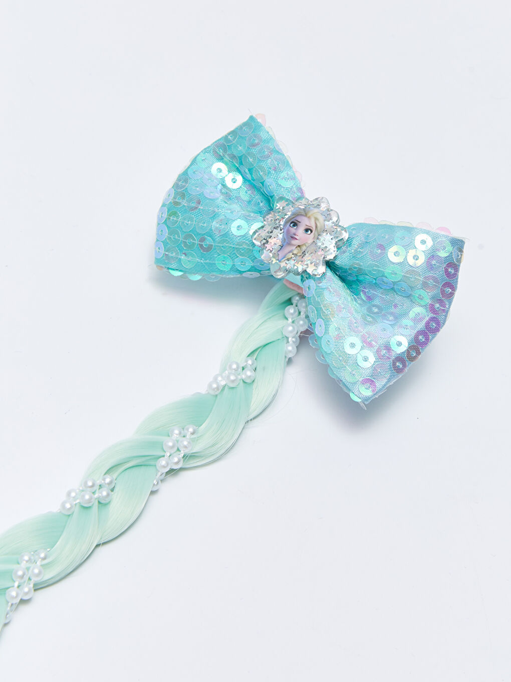 Frozen Printed Braided Hair Detail Girl's Hairpin-2