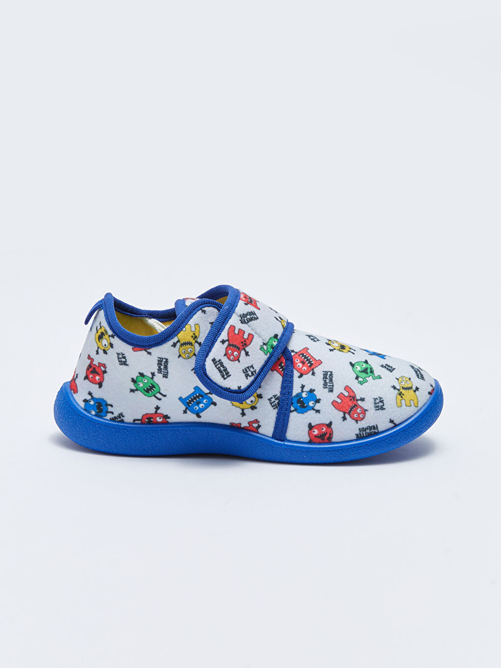 Gri Baskılı Cırt Cırtlı Erkek Çocuk Panduf-1