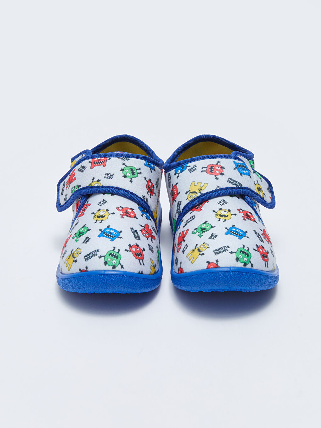 Gri Baskılı Cırt Cırtlı Erkek Çocuk Panduf-2