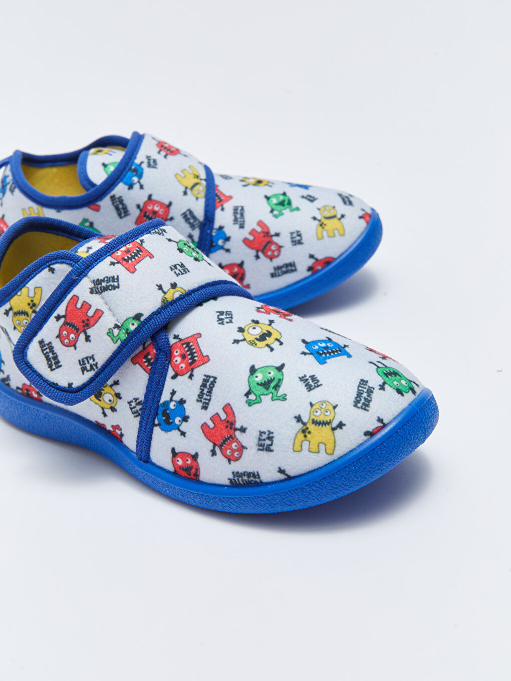 Gri Baskılı Cırt Cırtlı Erkek Çocuk Panduf-4