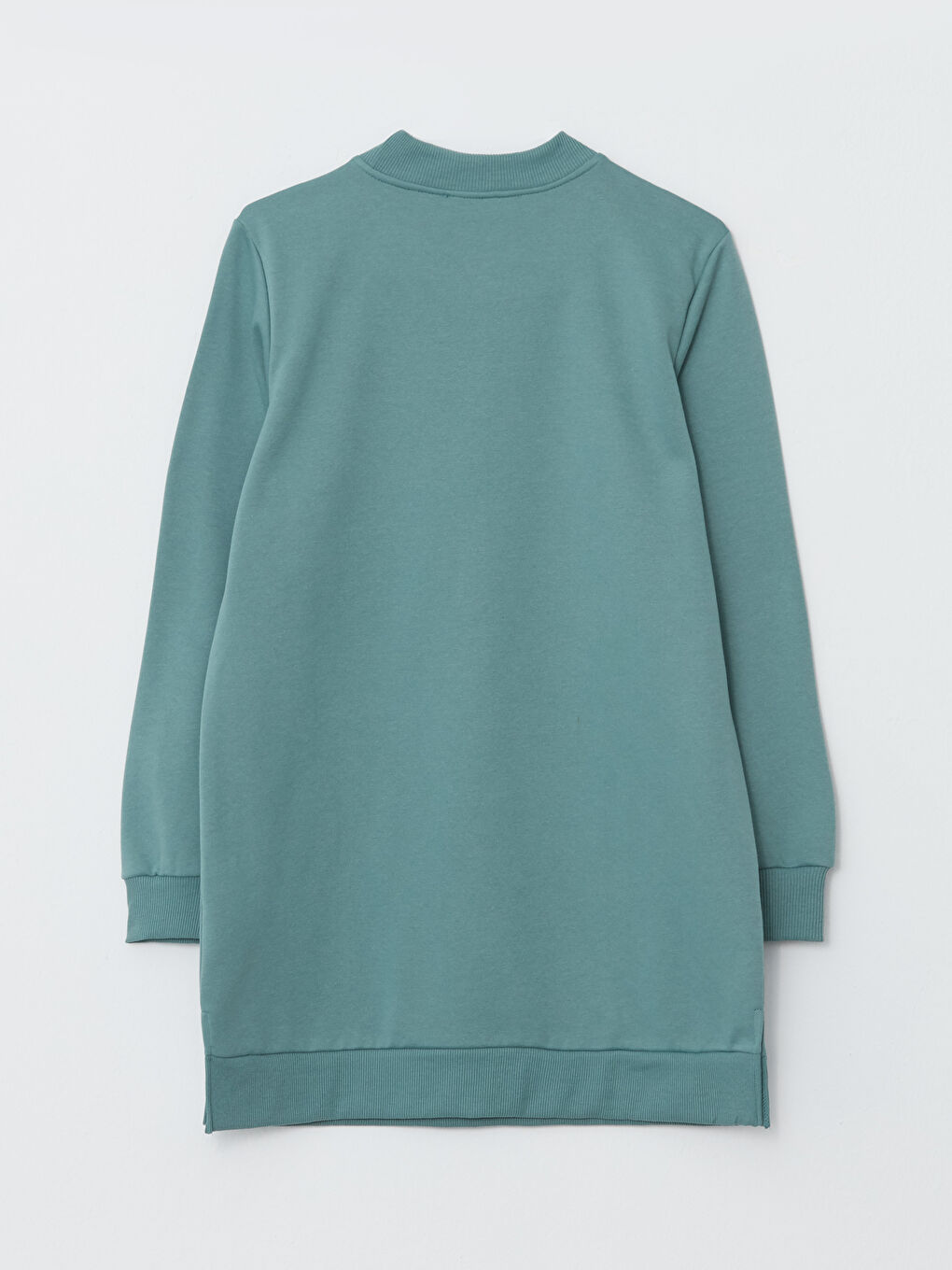 LCW Modest Yeşil Dik Yaka Kadın Sweatshirt Tunik - 6