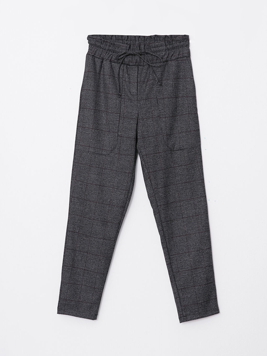 LCWAIKIKI Basic Hoch taillierte Locker sitzende Karo-Hosen für Damen -W2HJ81Z8-LMK