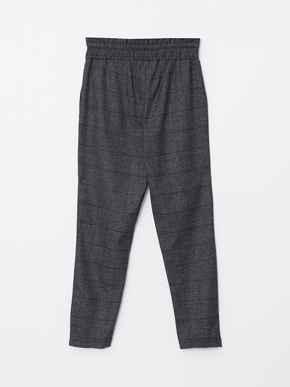 LCWAIKIKI Basic Hoch taillierte Locker sitzende Karo-Hosen für Damen -W2HJ81Z8-LMK