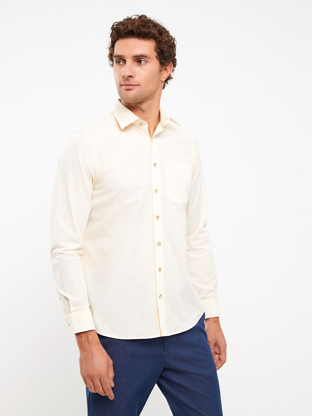 Regular Fit Long Sleeve Men's Shirt