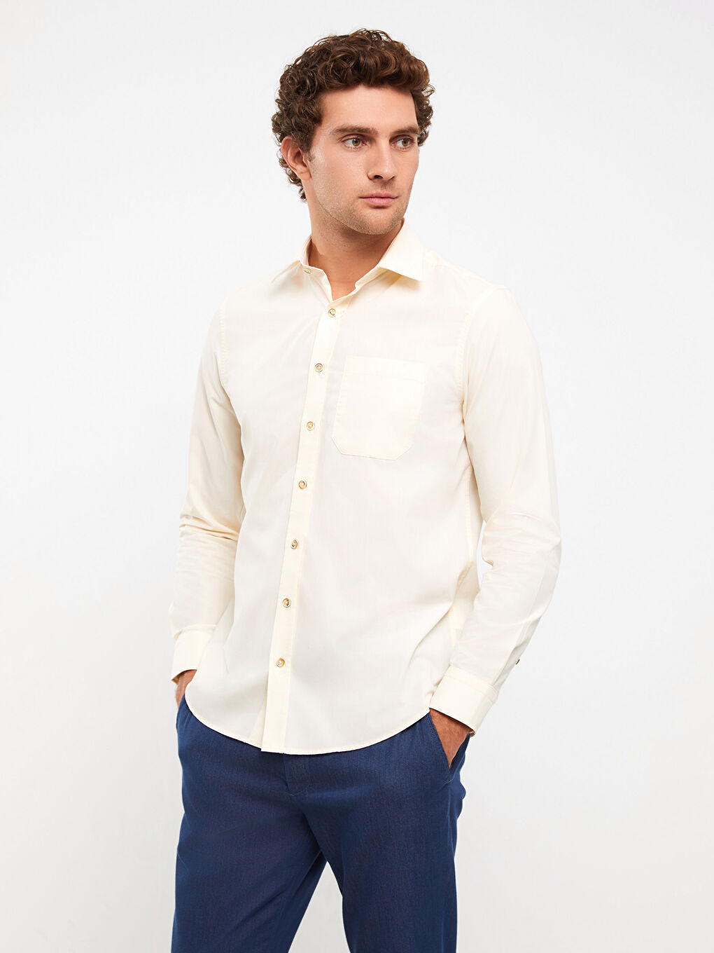 Regular Fit Long Sleeve Men's Shirt-1