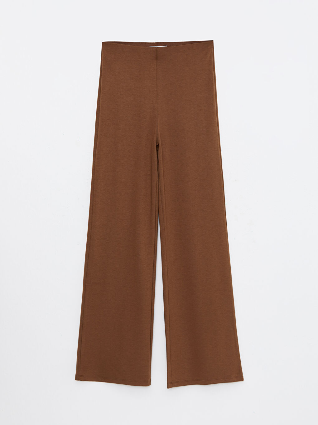 Kahverengi Kadın Beli Lastikli Rahat Kalıp Düz Eşofman Altı-5