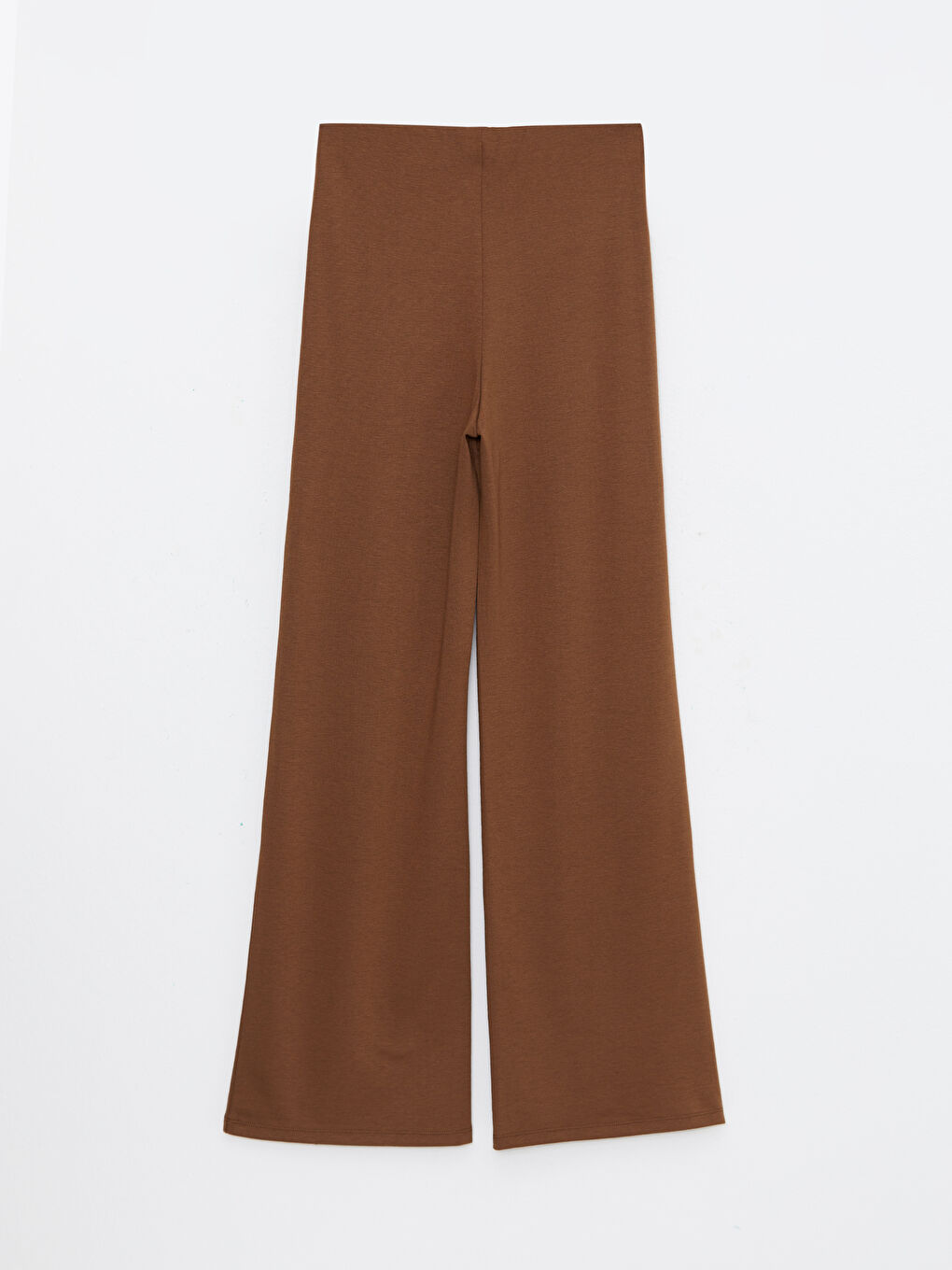 Kahverengi Kadın Beli Lastikli Rahat Kalıp Düz Eşofman Altı-6