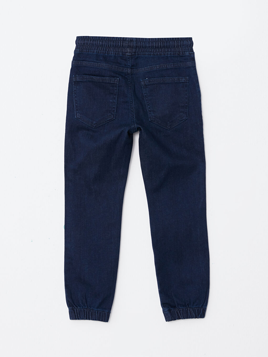 Elastic Waist Basic Boy Jean Jogger Trousers-1