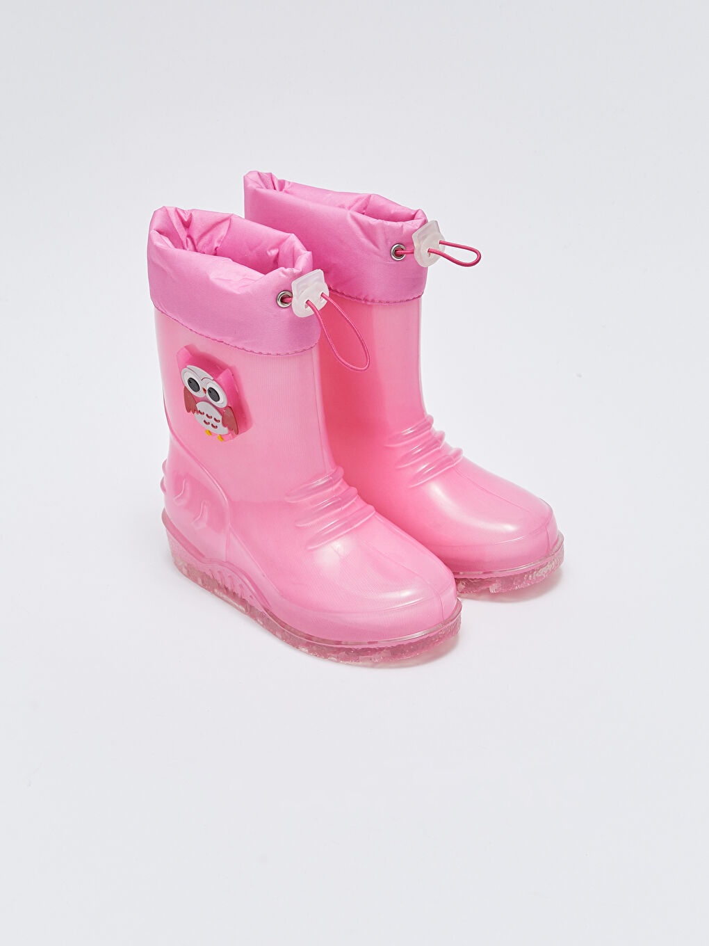 Pembe Işıklı Patch Detaylı Kız Bebek Yağmur Botu-1