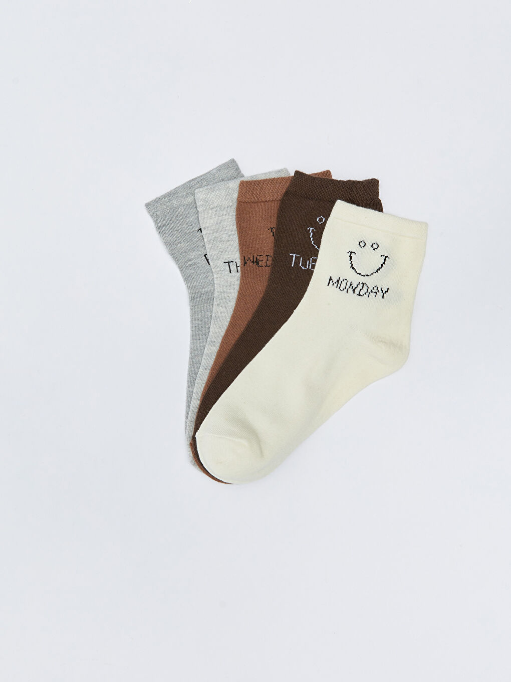 Printed Women's Ankle Socks 5 Pack