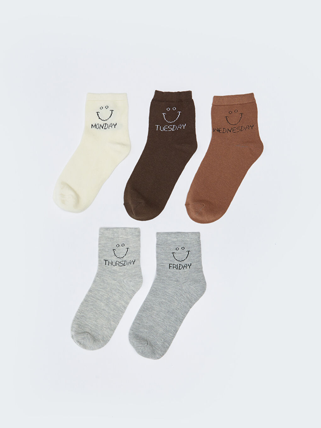 Printed Women's Ankle Socks 5 Pack-1