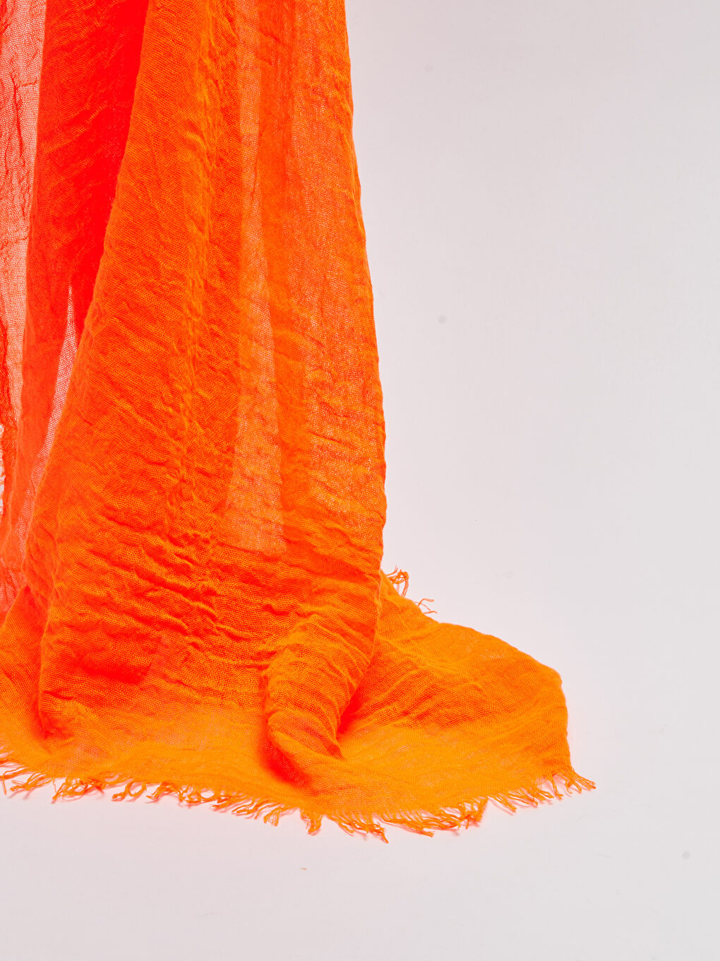 Turuncu Kadın Düz  Şal