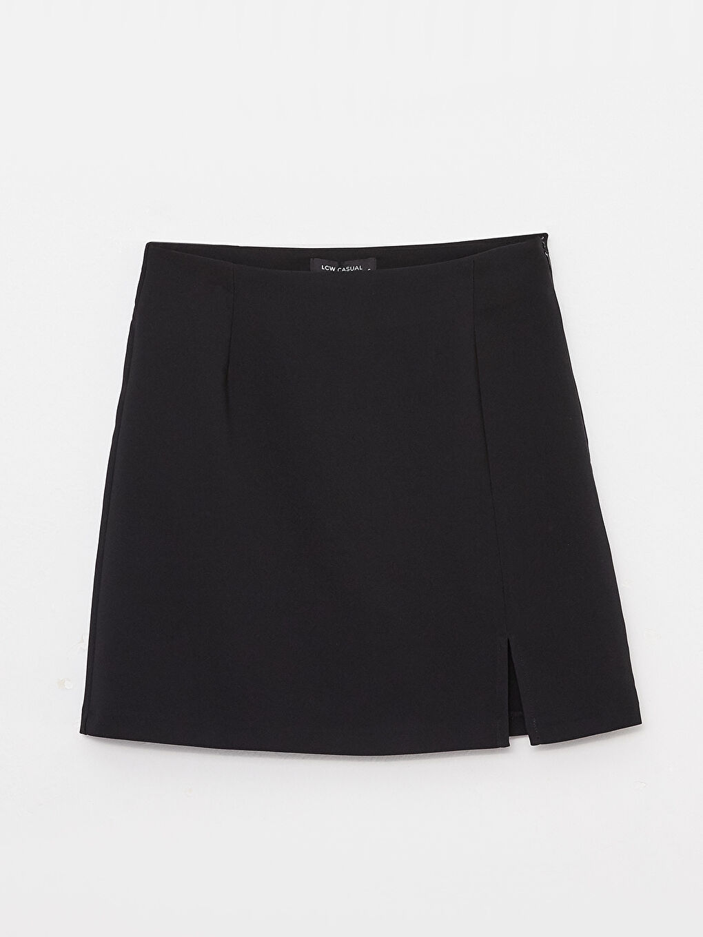 Zippered Waist Plain A-Line Women's Skirt-6
