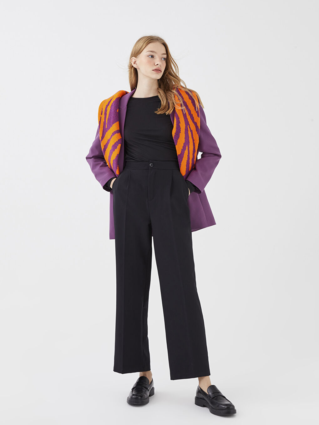 LCW Vision Women's Relaxed Fit Plain Trousers -W2HL98Z8-CVL