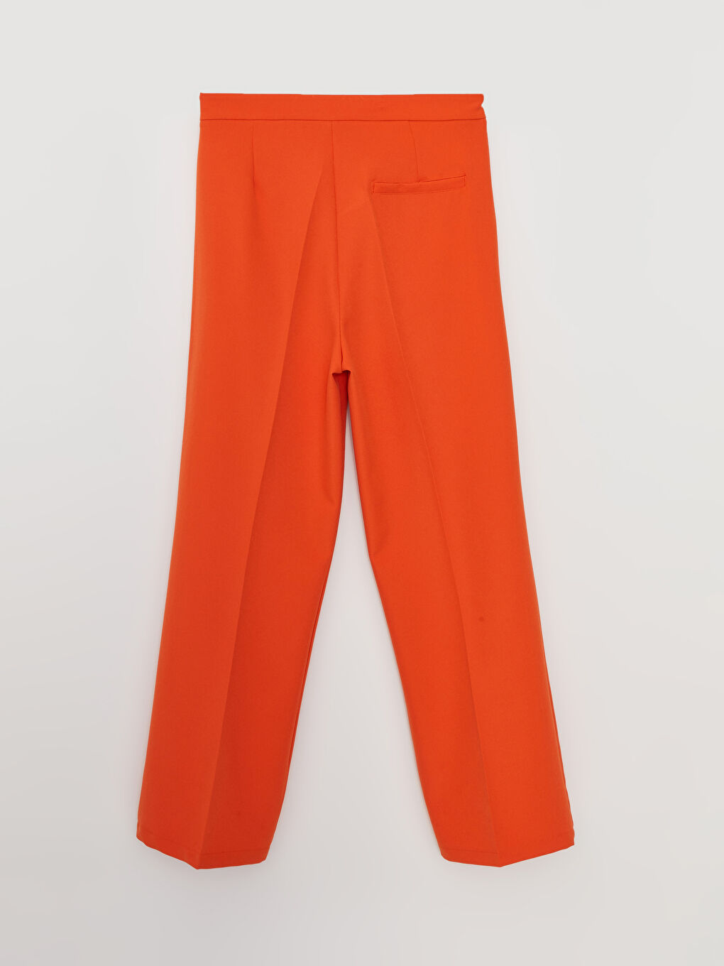 Turuncu Kadın Rahat Kalıp Düz Pantolon-6