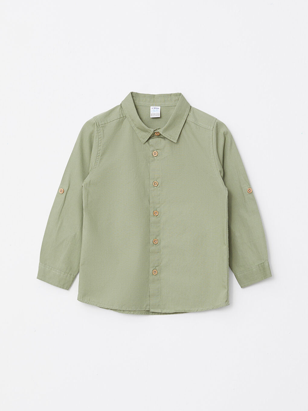 Yeşil Uzun Kollu Basic Erkek Bebek Gömlek