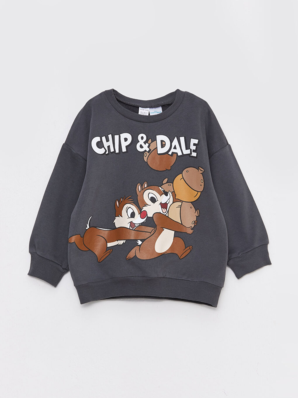 Crew Neck Long Sleeve Chip'n Dale Printed Baby Boy Sweatshirt and Pants 2-Pack Set-1