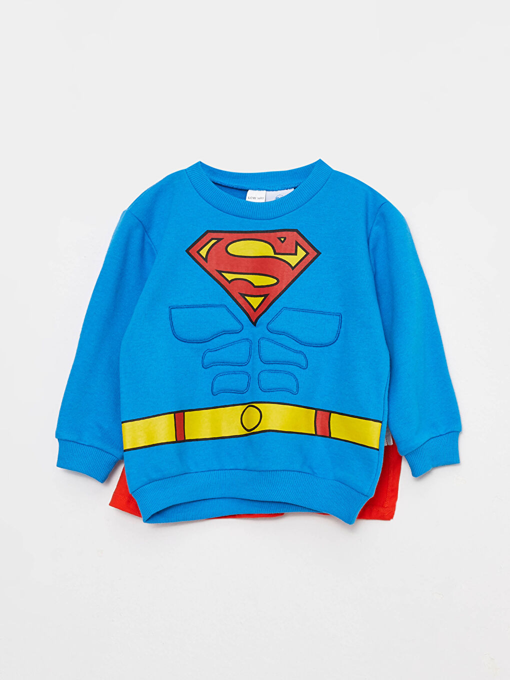 بدلة أطفال ياقة دائرية كم طويل سوبرمان مطبوع للجنسين ٣ قطع-3