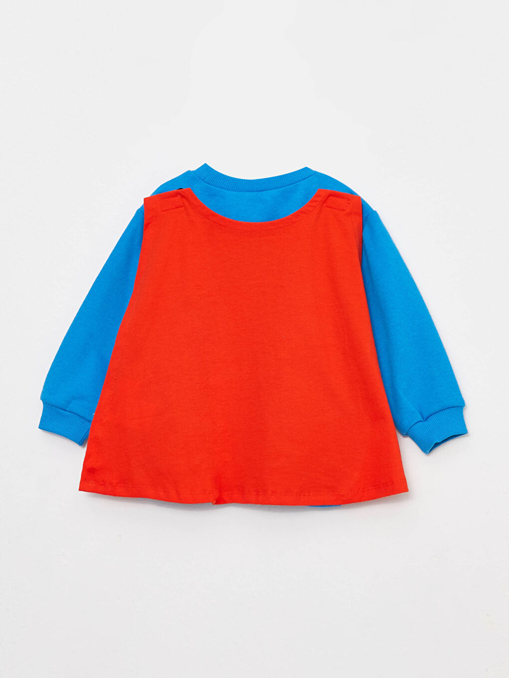 بدلة أطفال ياقة دائرية كم طويل سوبرمان مطبوع للجنسين ٣ قطع-4