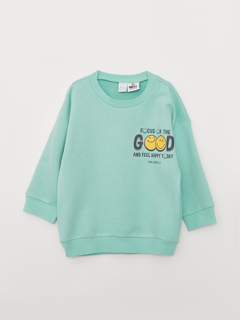 Crew Neck Long Sleeve SmileyWorld Printed Baby Boy Sweatshirt and Pants 2-Pack Set-4