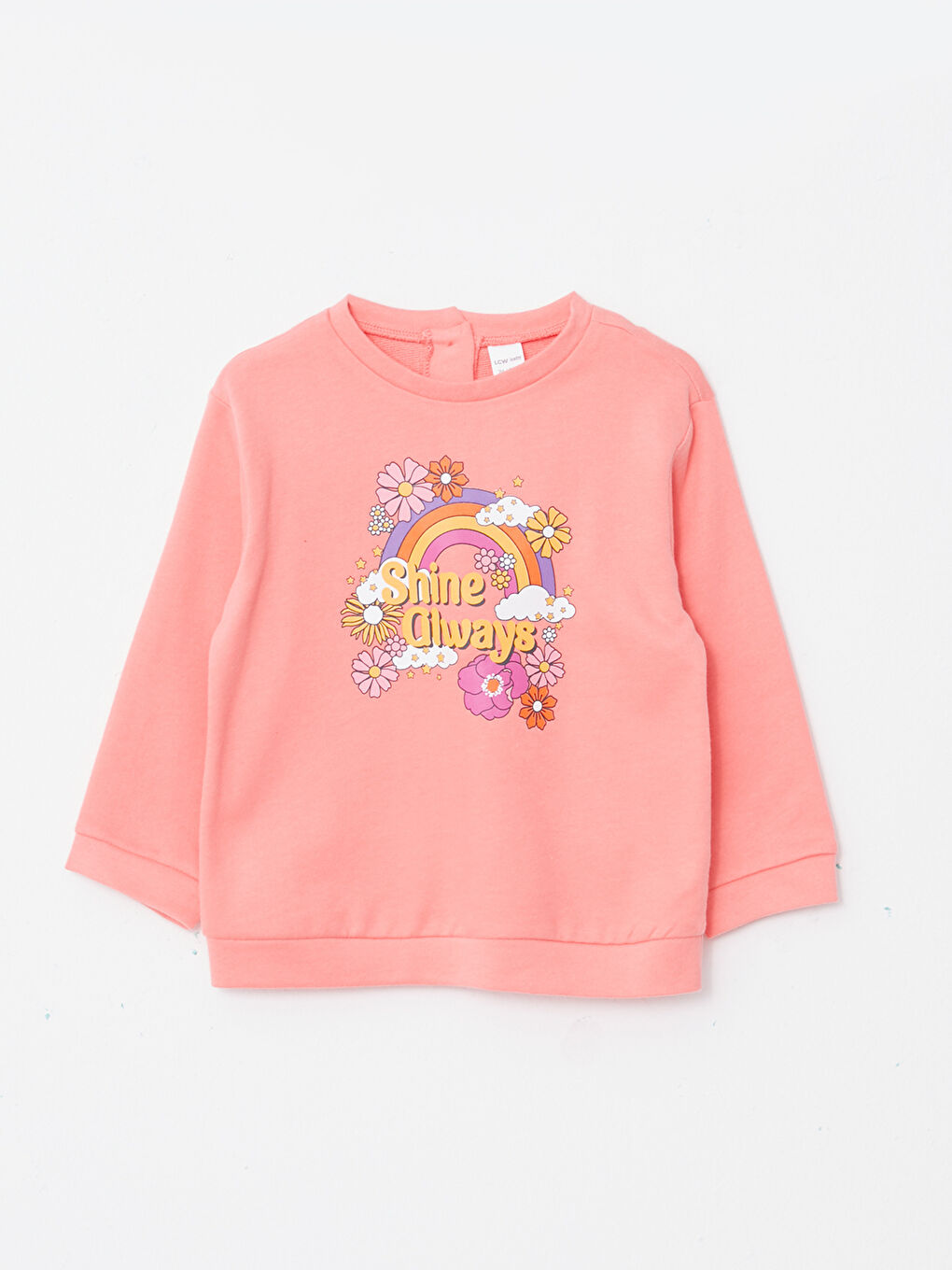 Комплект из 2 предметов: Толстовка с круглым вырезом, длинными рукавами и принтом для малышек и спортивные штаны-1